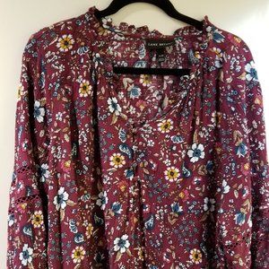 Floral peasant top